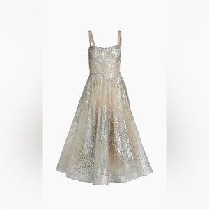 Bronx & Banco Mademoiselle Fit and Flare Dress Size 8 NWT GOLD NOT SILVER